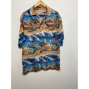 Aloha Joe Men M Hawaiian Shirt Surfing Retro Old School